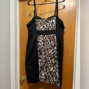 Torrid Leopard Print Bodycon Dress size 18 NWT